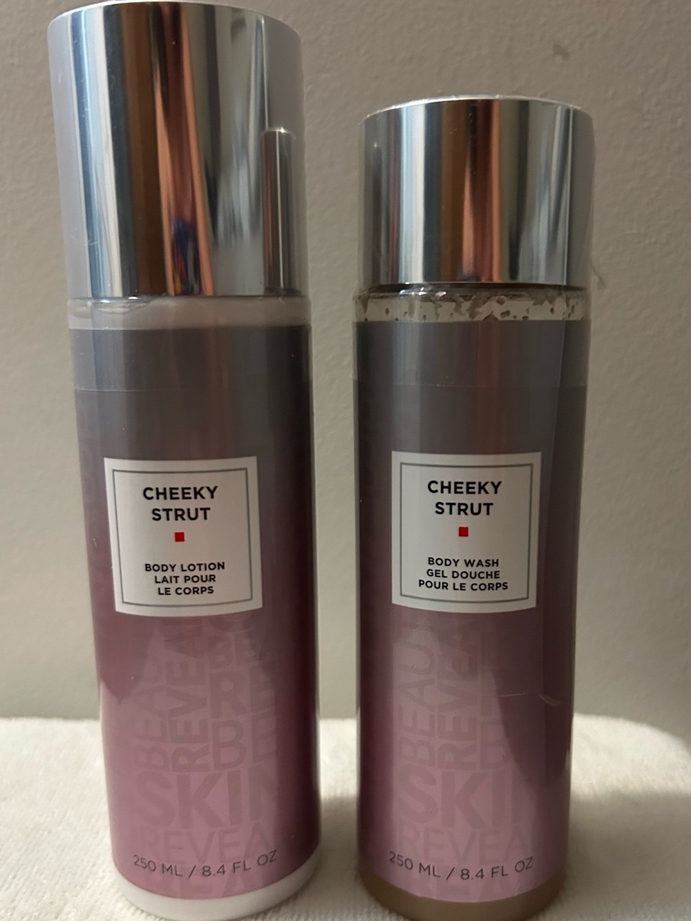 Body wash & lotion set from European wax center 'Cheeky Strut' new, sealed